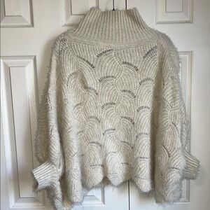 Anthropologie Cream Cowl Neck Sweater